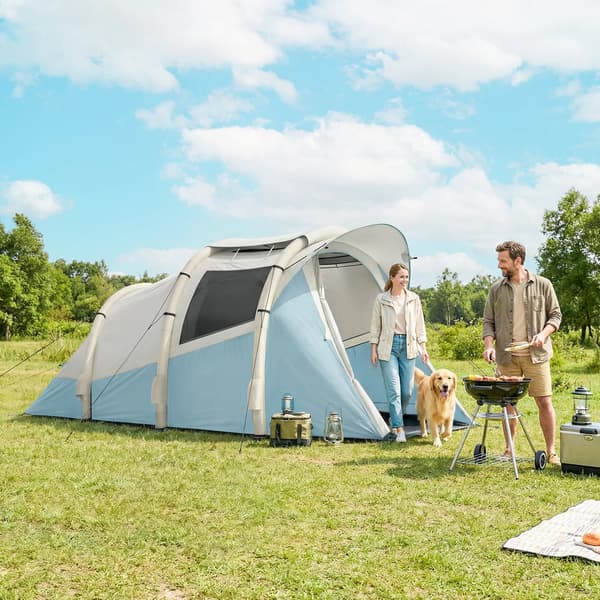 Campingtält, Två Rum, Snabb Uppställning, Blå