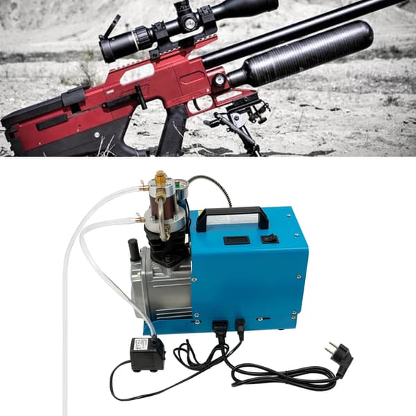 Elektrisk Luftkompressor Pumpe, 1800W Effekt, To Trins Kompression,Blå