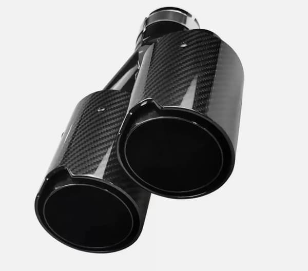 Avgasspetsar, Kolfiber, Dubbel Kompatibilitet,2 PCS