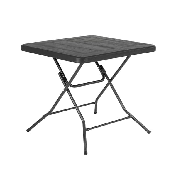 Trädgårdsbord, Fällbar Design, Väderbeständigt Material,Svart