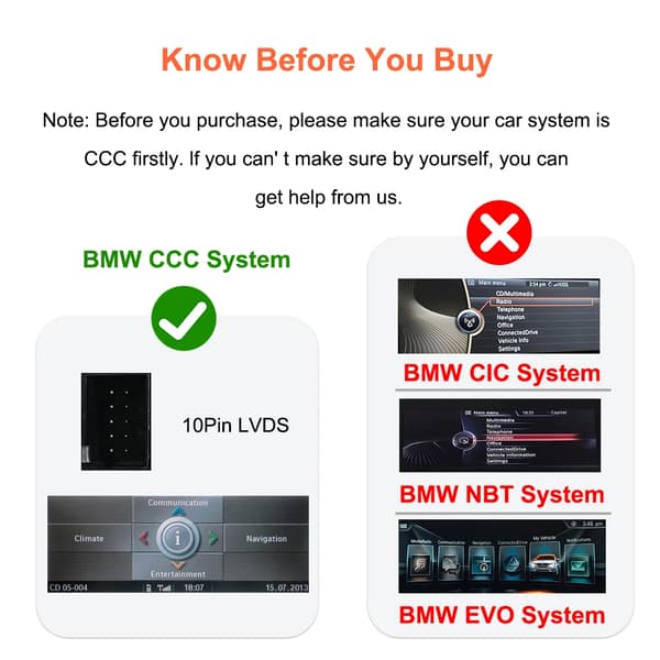 Carplay Decoder, Kompatibel med luksusbils NBT-systemer, Nem installationssupport,CCC System