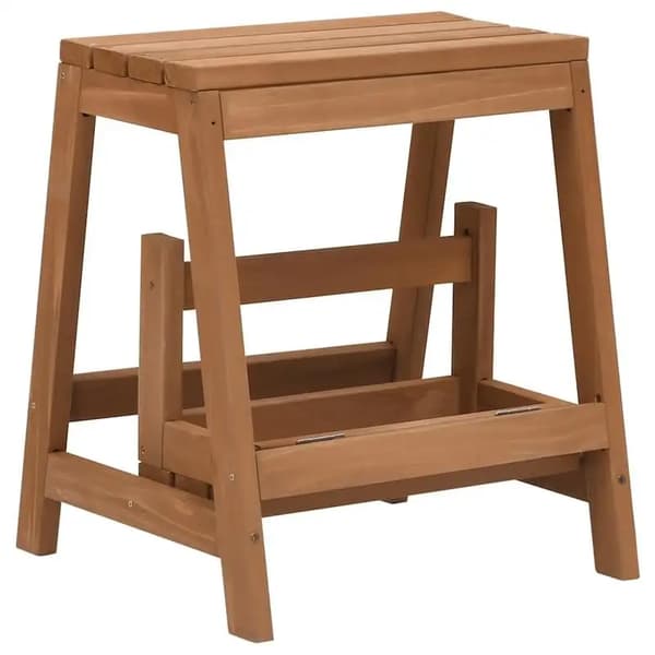 Fällbar Stegpall, Solid Furu, Platsbesparande Design,Brons