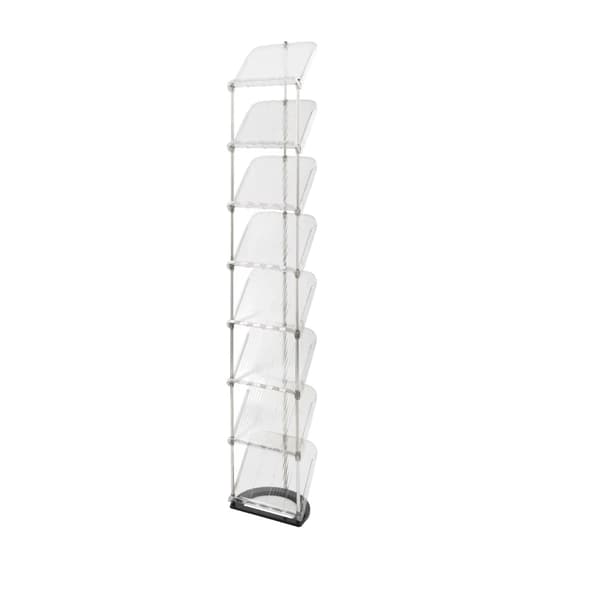 Sko Rack, 8-Lags Design, Pladsbesparende Organizer,Klar Grå