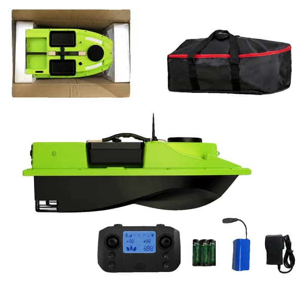 Fiskebåd, GPS-navigation, 12000mAh batteri,grøn