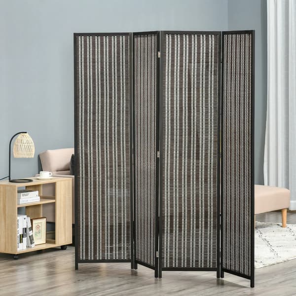 Rummdivider, Fritstående, Moderne Design,180x180cm, sort