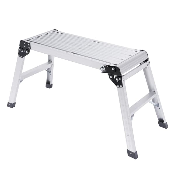 Plattform Stege, 150 kg Kapacitet, Fällbar Design,Silver