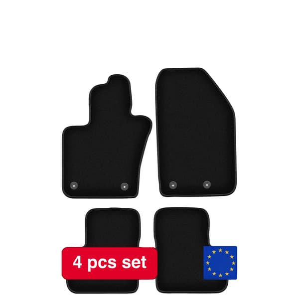 Gulvmåtter, Luksus-Omkransning Design, Nem Vedligeholdelse,sort