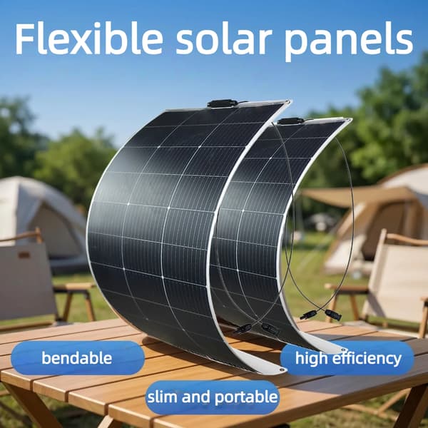 Solpanel, Letvægts, Høj Effektivitet,125W    2PCS