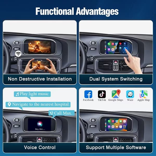 CarPlay och Android Auto Dekoder, Trådlös Anslutning, Stöd för Flera Enheter,För Ford Sync 2