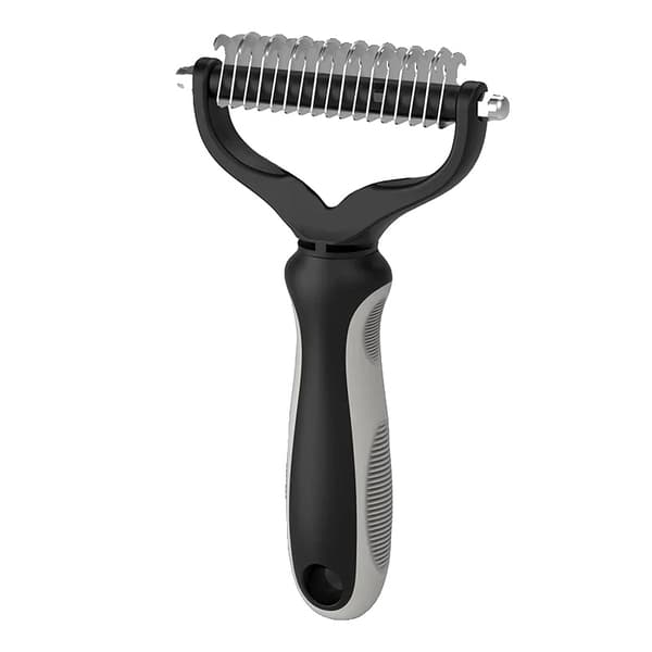 Kæledyrsgroomingværktøj, Uldudredningsbørste, Ergonomisk Design,Grå L