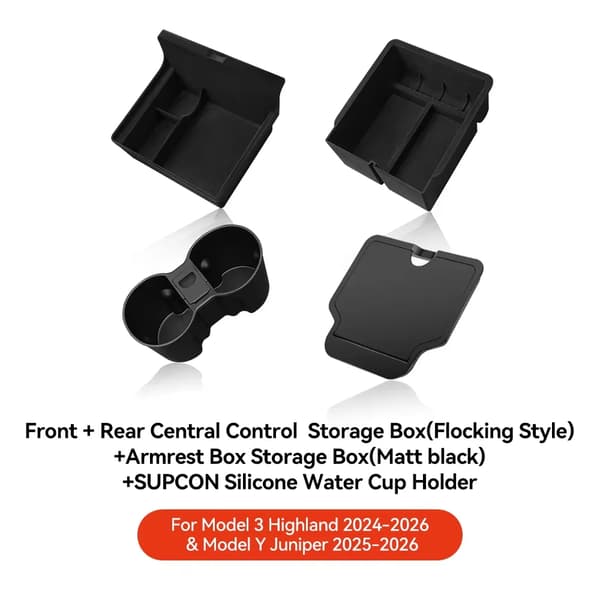 Opbevaringsboks, Centerkonsol Organizer, Multi-Model Kompatibilitet,højland Juniper 4pc