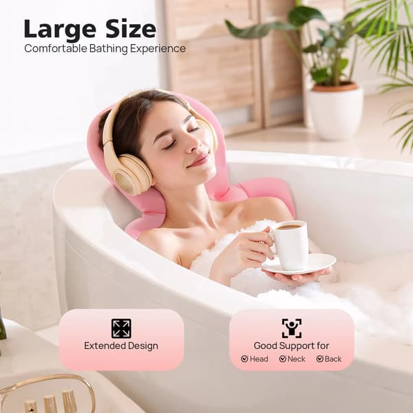 Badkudde, Halkfri Design, Andningsbart Material,Rosa