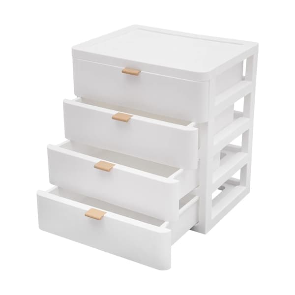 Skrivebordsorganisator, 4 Skuffer, Moderne Design,HVID