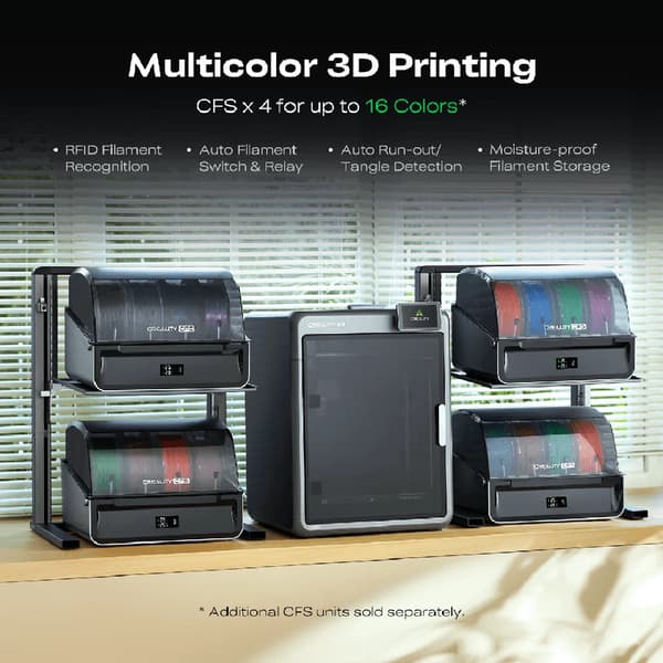 3D-printer, multicolor kapabiliteter, højhastighedsudskrivning,K2 Combo