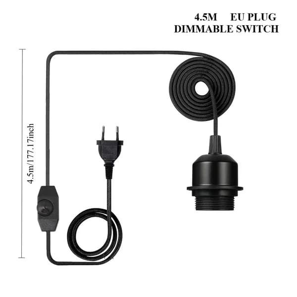 Lampestativ, Jernmateriale, E27 Stikkompatibilitet,EU Stik DIM