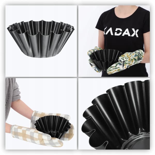 Mögel, Non-Stick Yta, Höga Kanter,Silver
