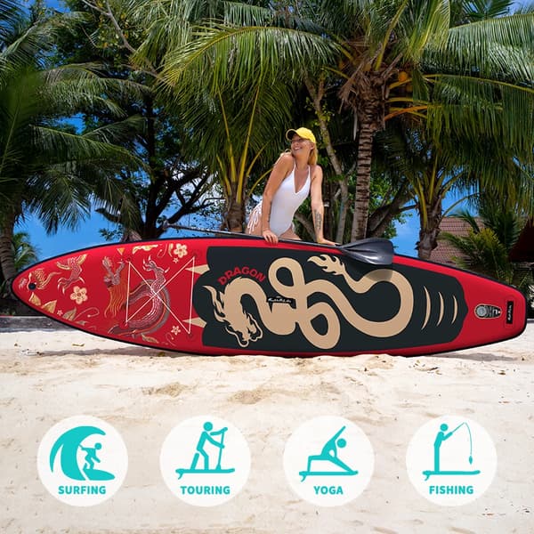 Stand Up Paddle Board, Letvægts, Inkluderer Tilbehør,Rød