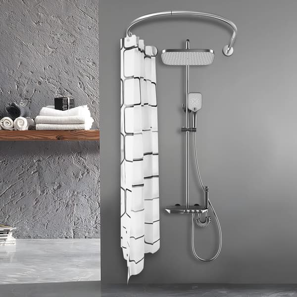 Duschdraperistång, Ingen borrning, Justerbar längd,MULTI