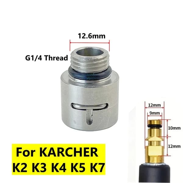 Trykluftvaskeradapter, Rustfrit Stål, 4500 PSI Kompatibilitet,For KARCHER K