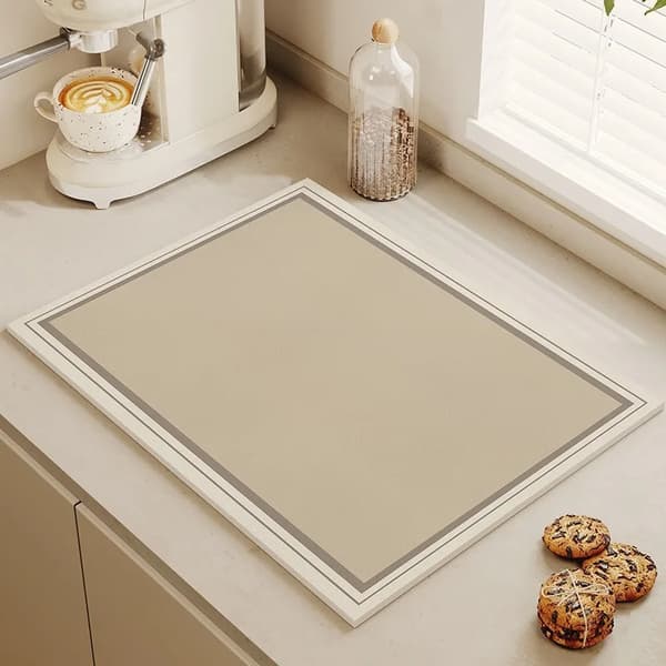 Diatomit Tørringsmåtte, Super Absorberende, Skridsikker Design,40x60cm-a, 07-a