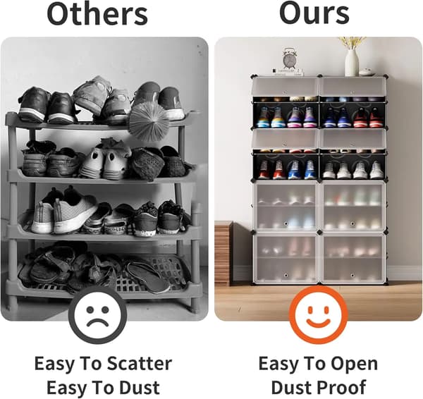 Sko skåp, modulär design, enkel montering,svart