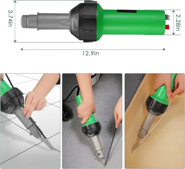 Plastsvetspistol, 1600W Effekt, Justerbar Luftflöde,EU