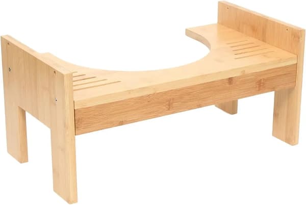 Toalettpall, Bambukonstruktion, Justerbar Höjd,trä