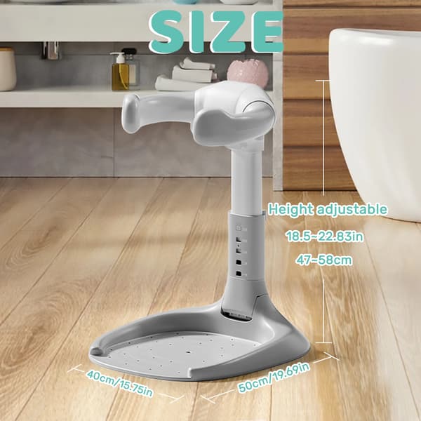 Baby Badestativ, Justerbar Højde, Bærbart Design,GRÅ