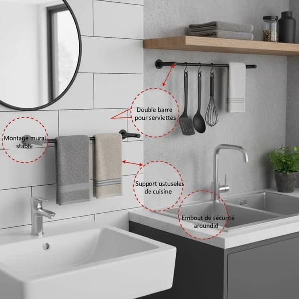 Badhanddukshållare, Rostfritt Stål, Elegant Design,armégrön