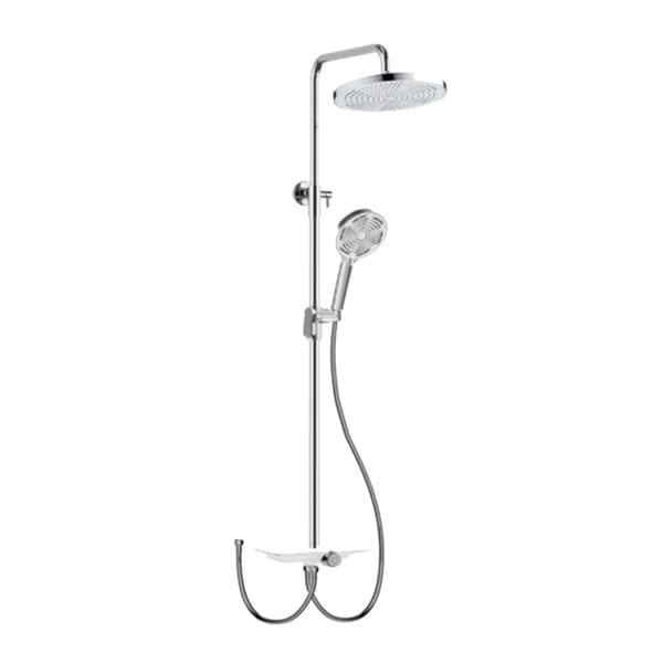 Duschsystem, Justerbar Duschpelare, Regnduschhuvud,silver