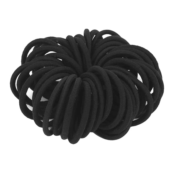 Hårband, Elastiska, Moderiktigt Design,50st-b, svart-6mm