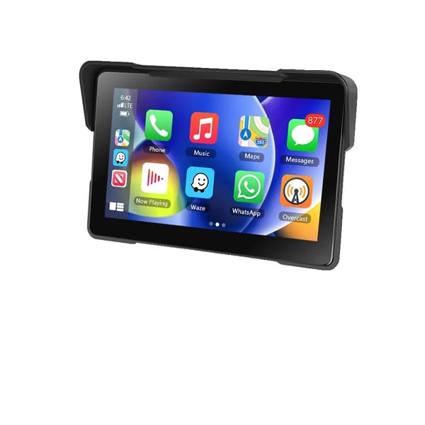 Motorcykelmonitor, trådløs CarPlay, Bluetooth-forbindelse,7 tommer 64GB