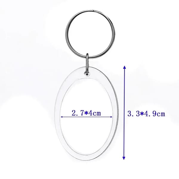 Nøglekæde, Tilpasselig Fotoholder, Holdbart Metaldesign,50pcs, Oval-b