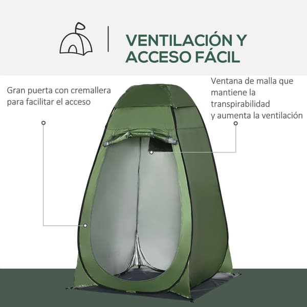 Campingtält, Pop-Up Design, UV-Skydd, grön