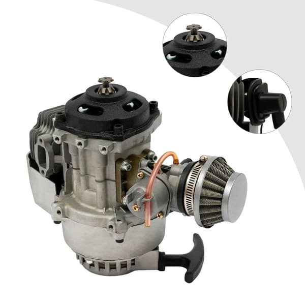 Motor, 49cc 2 Takts, Trækstart,sort