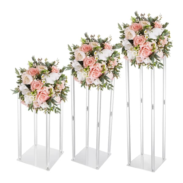 Acryl Blomsterstande, Stabil Base, Alsidig Brug,HVID