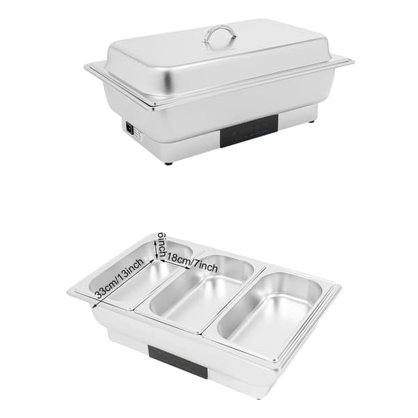 Elektrisk Chafing Dish, Touch Screen, Justerbar Temperatur,Tre Grid