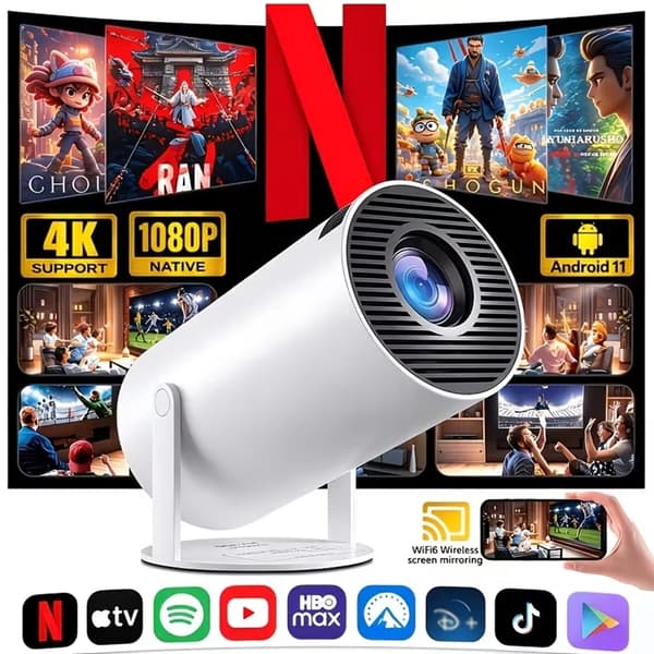 Projektor, 4K Dekodning, 180° Rotérbar,Projektor3
