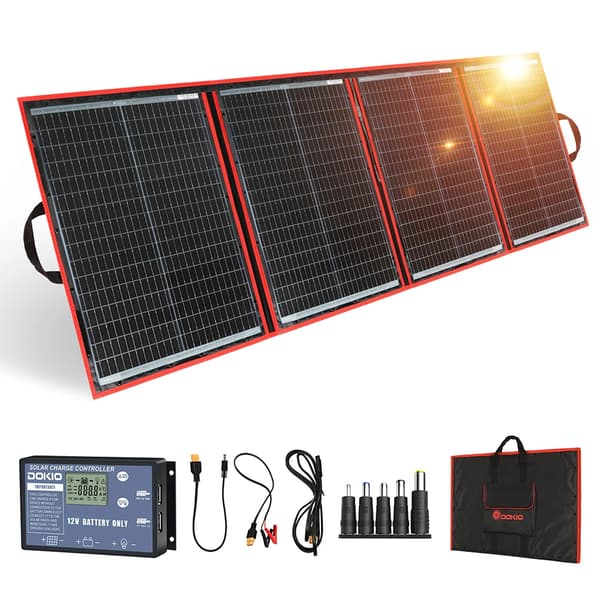 Solpanel, Bärbar och Fällbar Design, Flexibel Användning,200W