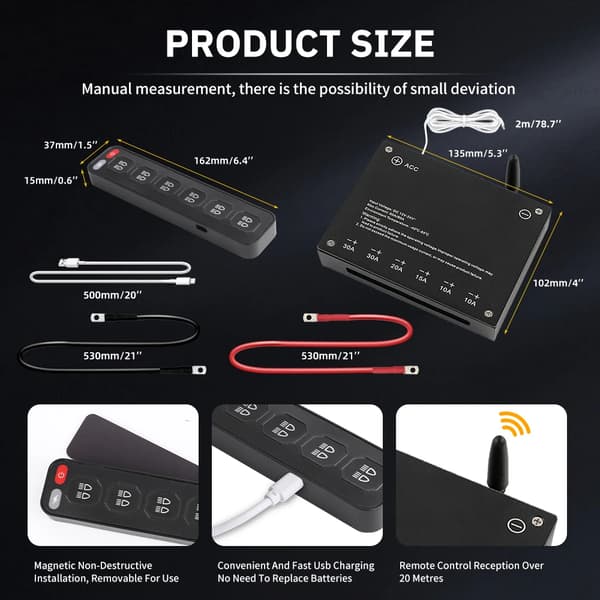 Multikanals Integreret Controller, Trådløs Kontrol, Nem Installation,6Gang Trådløs