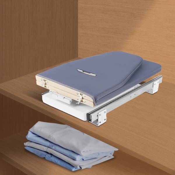 Fällbart Strykbord, Platsbesparande Design, Tyst Drift,Ljusgrå