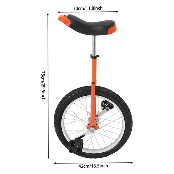 Enhjuling, Justerbar Höjd, Hållbar Design,Apelsin
