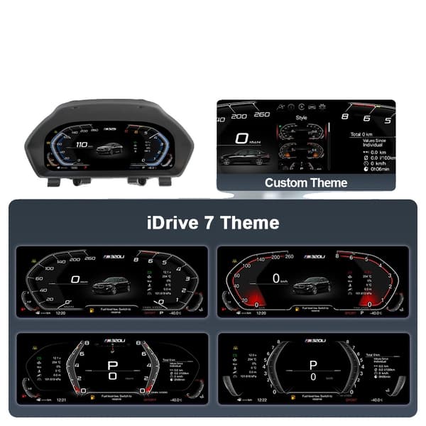 Digitalt Instrumentpanel, CarPlay & Android Auto Support, Realtidsnavigation,F30 standardversion