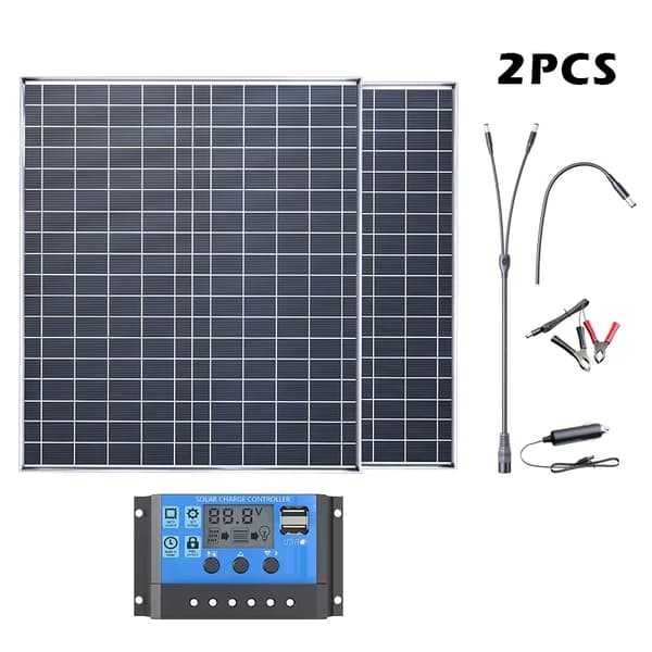 Solpanel Kit, Høj Effektivitet, Holdbart Design,2PC Kits
