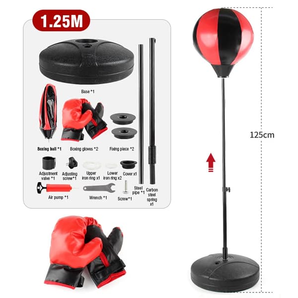 Boxningsbollset, Hållbart Material, Justerbar Höjd,1.25M