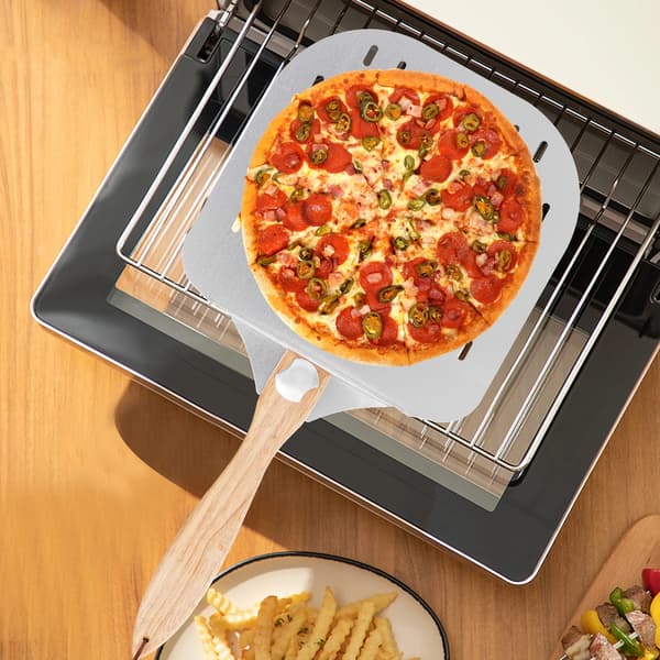 Pizzaspade, Fällbar Design, Ergonomiskt Handtag,Silver