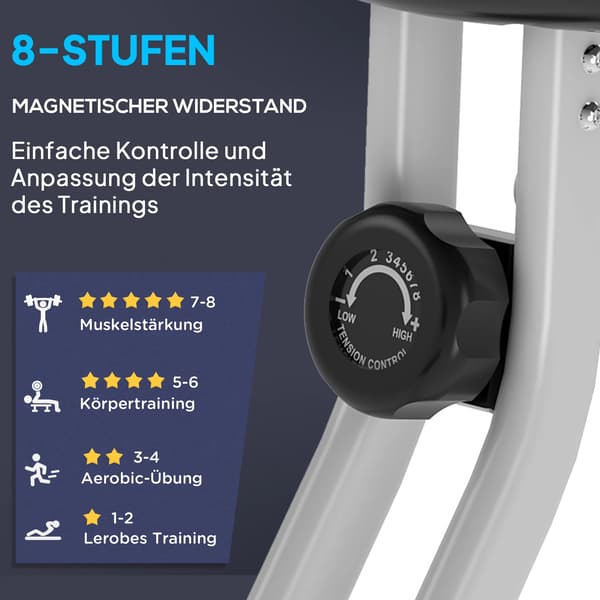 Træningscykel, 8 modstandsniveauer, justerbart sæde,T3323P311270
