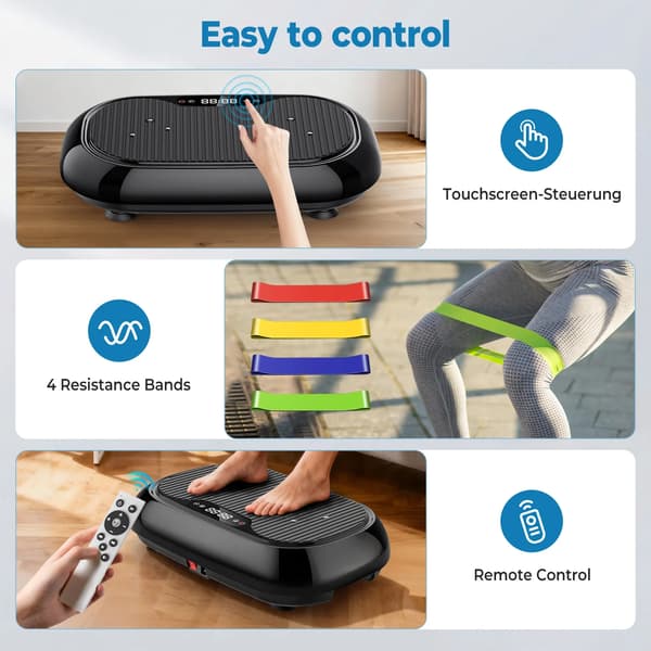 Värähtelylauta, 120 Nopeusasetusta, Bluetooth-kaiutin,musta