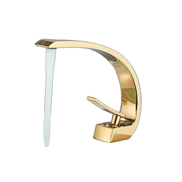 Basinblandare, mässingskonstruktion, polerad yta,Guld