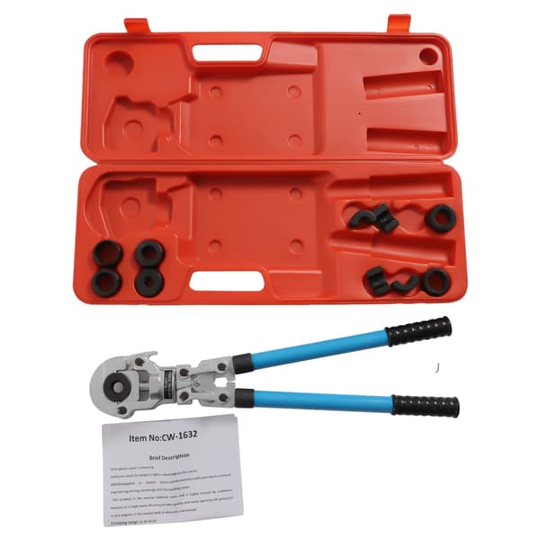 Pex Crimping Tool, 360° Rotérbart Hoved, Højkvalitets Kulstofstål,mørkeblå